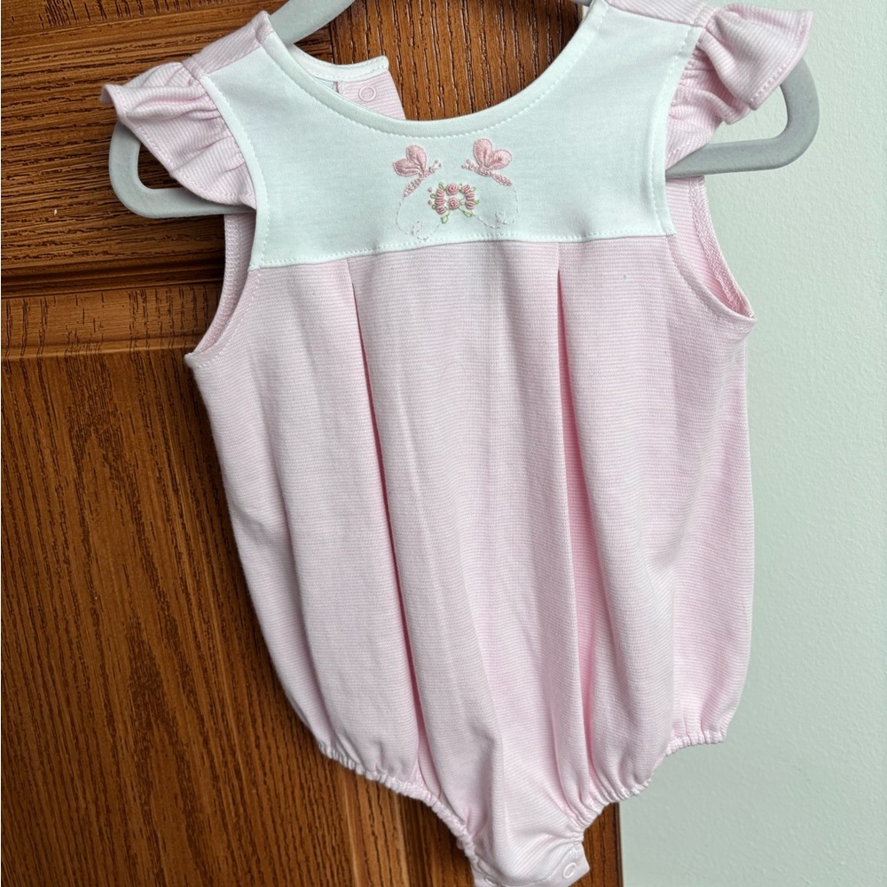 Pink Ruffled Sleeveless Bodysuit